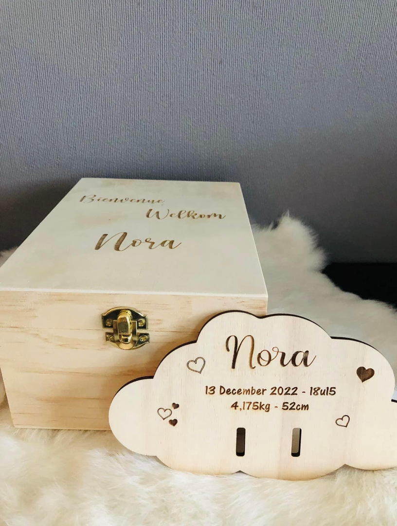 Geboortewolkje met memorybox