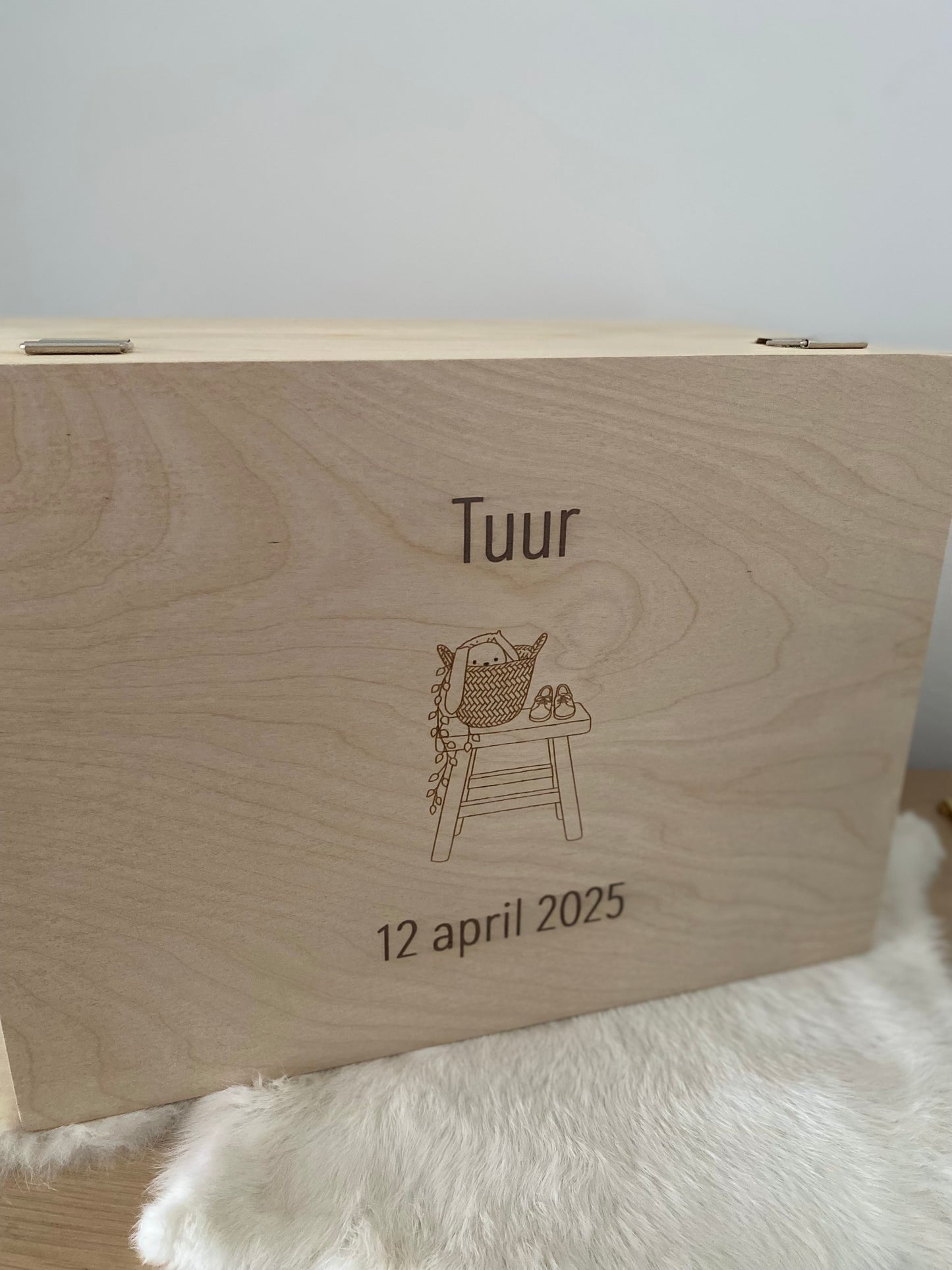 Houten memory-box.