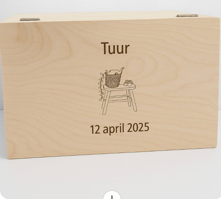 Houten memory-box.