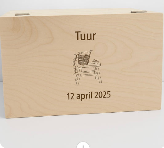 Houten memory-box.