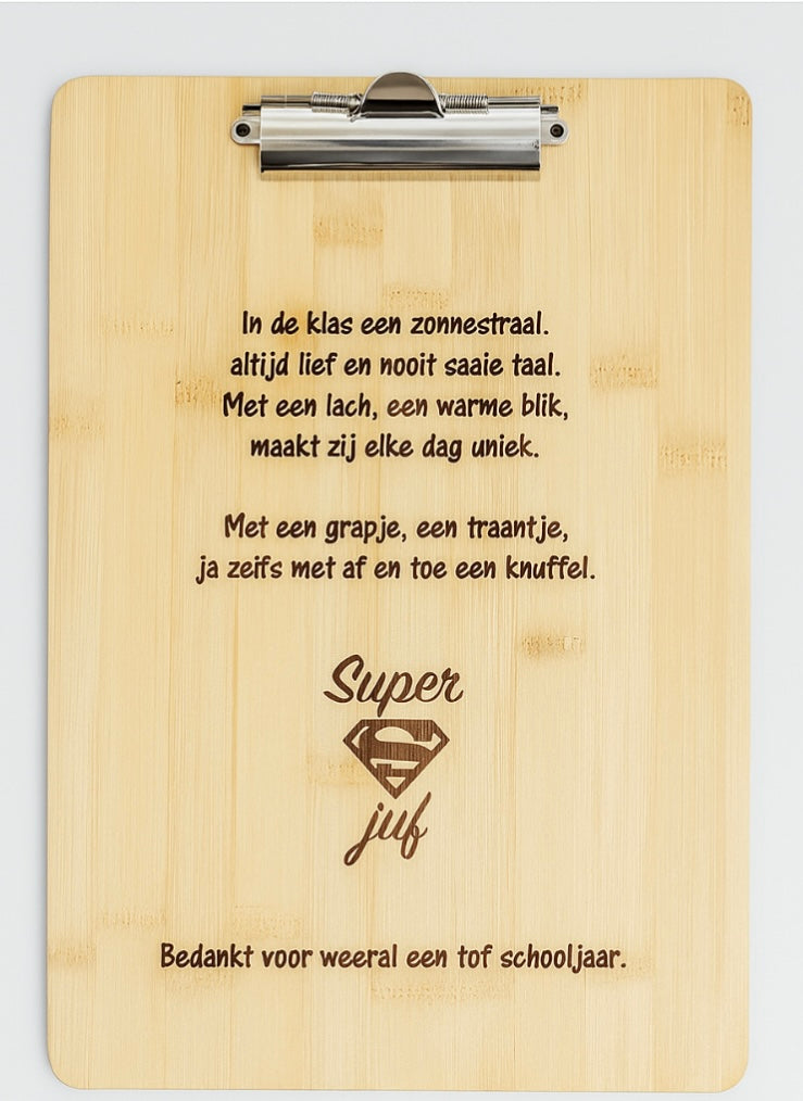 Super juf/meester klembord