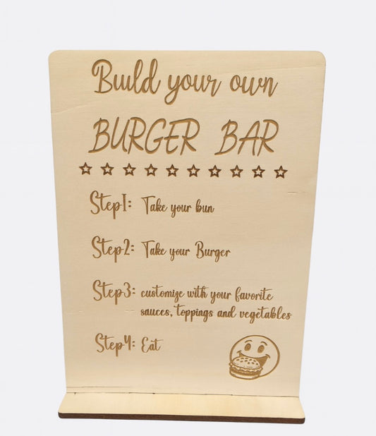 Burgerbar staander op voet