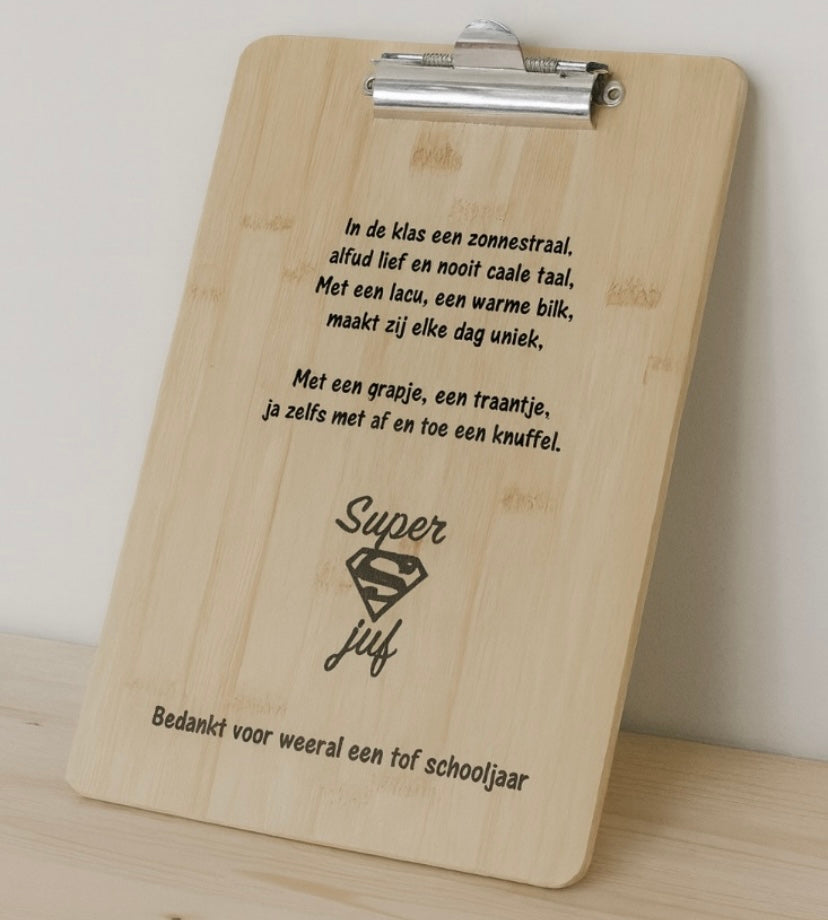 Super juf/meester klembord