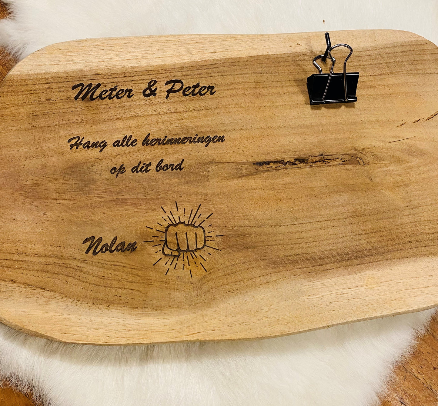 Decoratieve plank voor meter en/of peter.